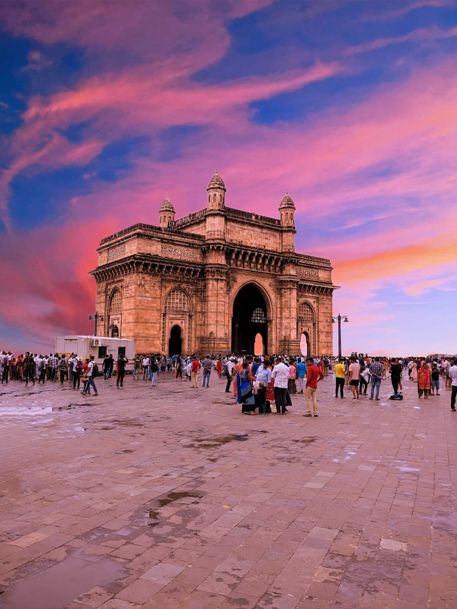 Mumbai city skyline and architecture